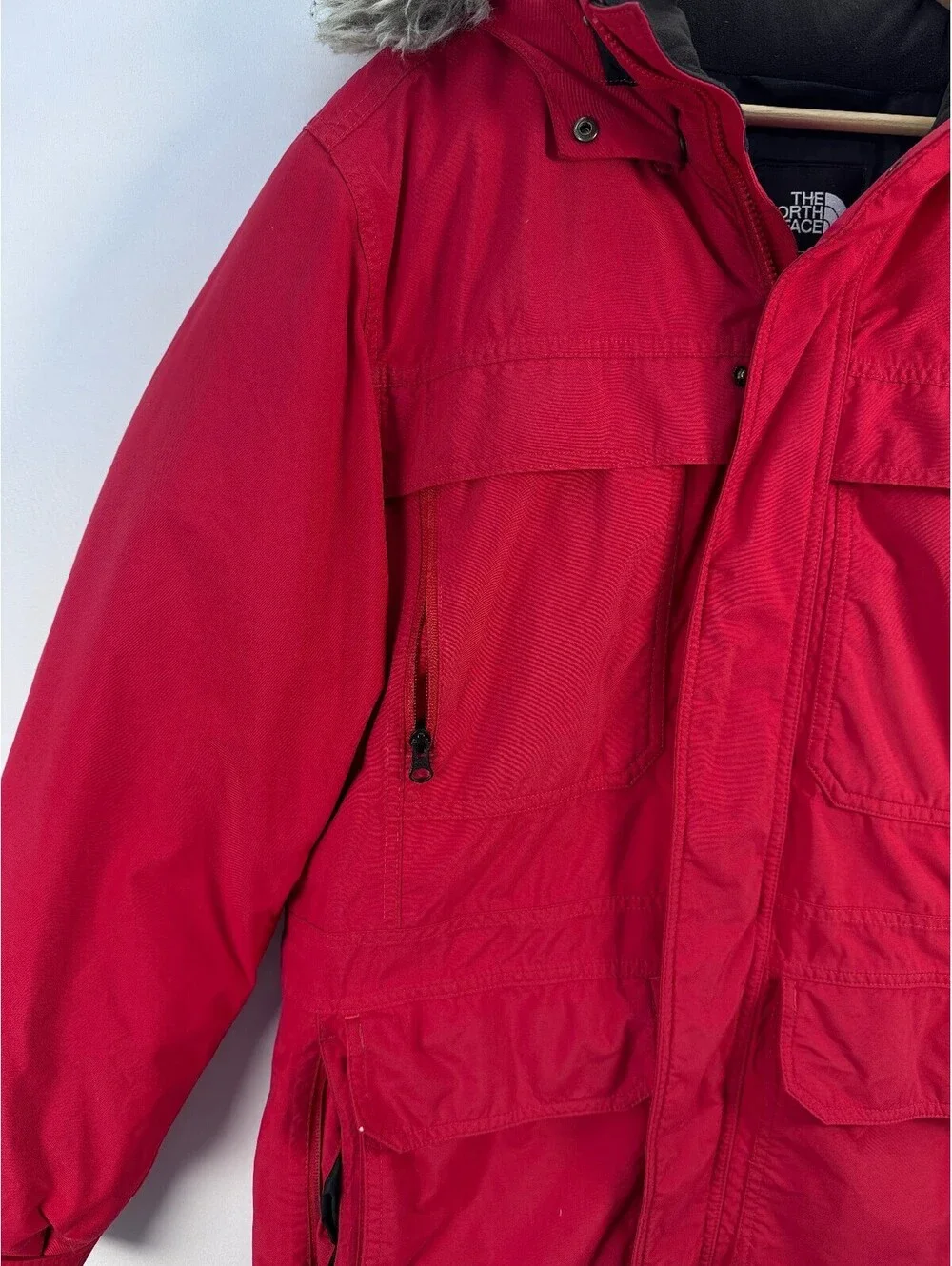 The North Face McMurdo 550 Down HyVent Fur Hood Parka Red Men's Small Gorpcore